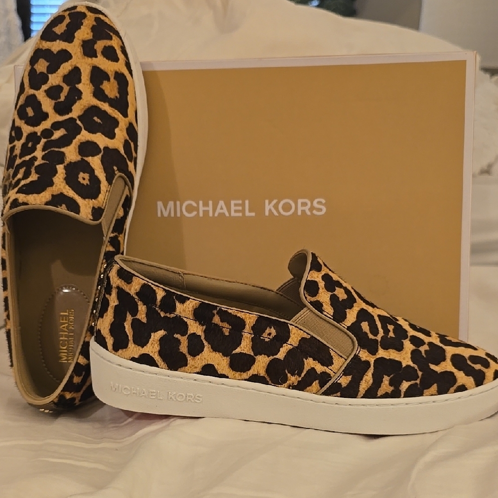 Michael Kors Leopard Print Slip-On Sneakers